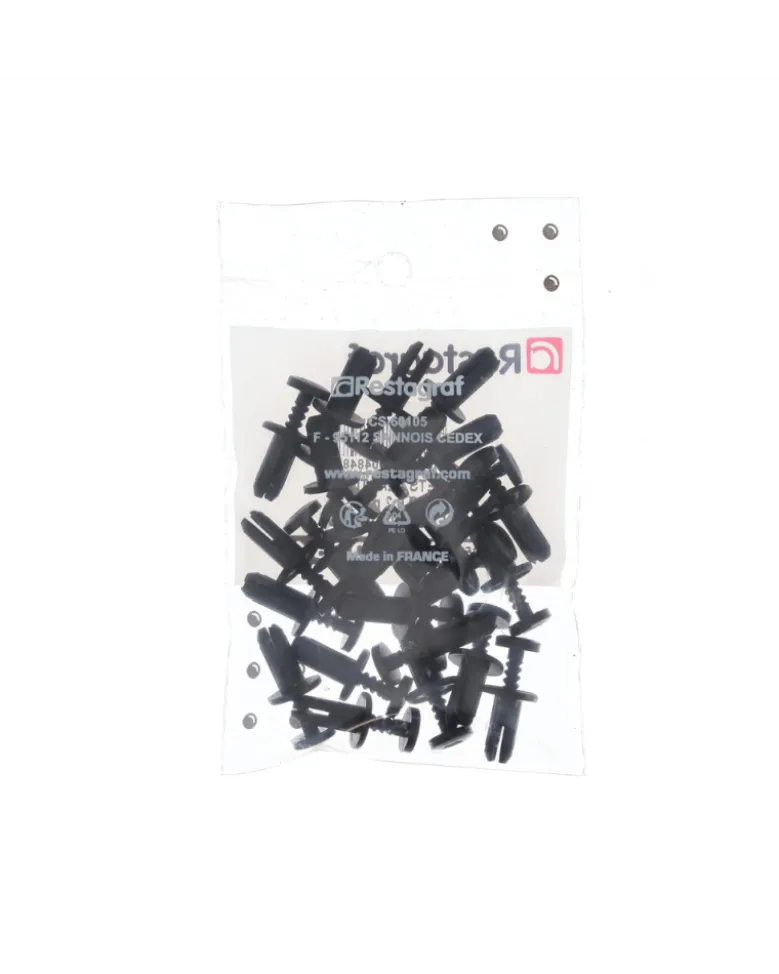 Rivet plastique, garniture intérieure, extérieure, ø6.2 mm, x25 - Restagraf