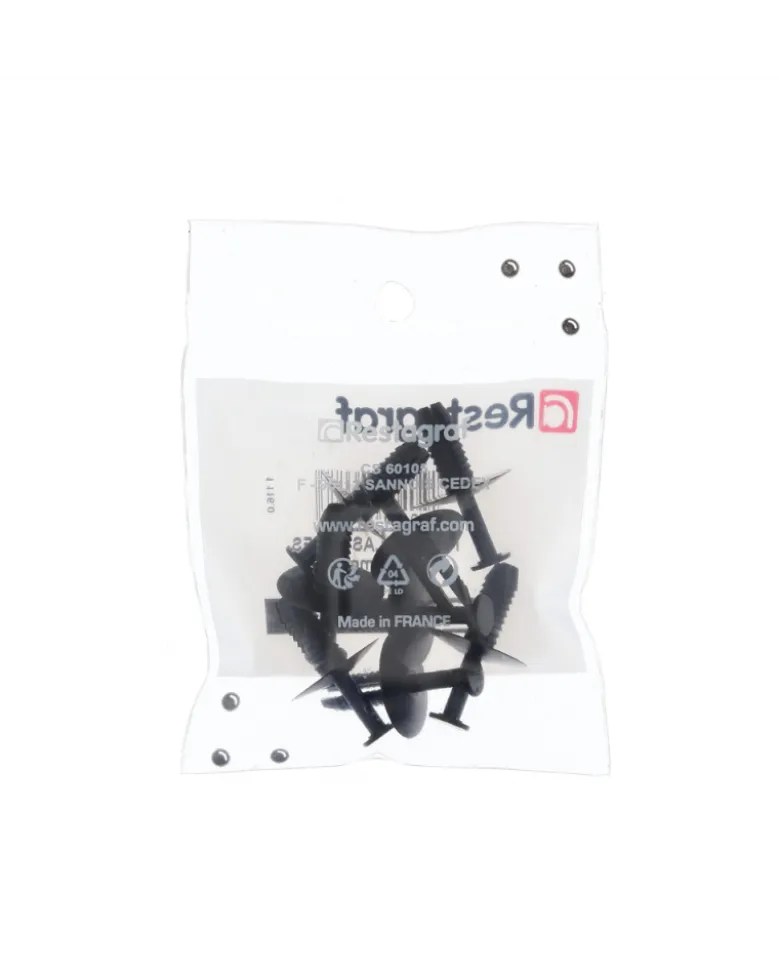 Rivet plastique, pare boue et carter d'aile, ø6 mm, x8 - Restagraf
