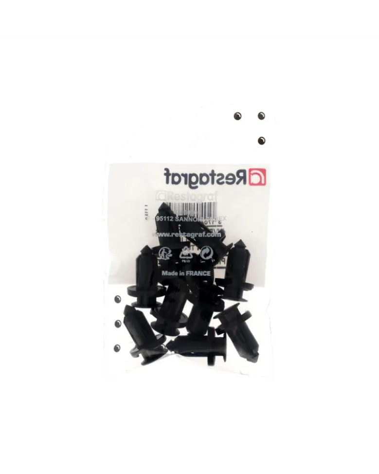 Rivet plastique, pare boue et carter d’aile, ø10 mm, x10 - Restagraf