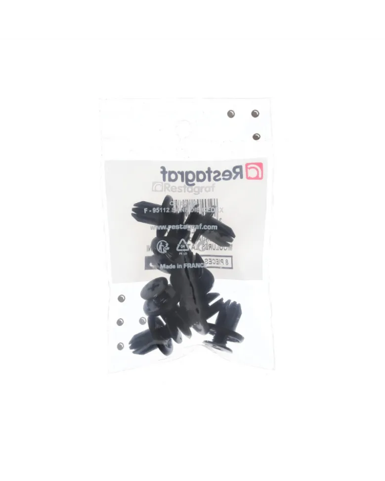 Rivet plastique, pare boue et carter d’aile, ø10 mm, x8 - Restagraf