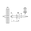 Rivet tete large, ø4.8 x 16 mm, 20pcs - Restagraf