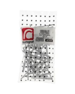 Rivet, tête large, aluminium 4,8 x 18 mm, 44 pcs - Restagraf