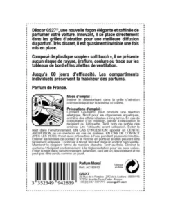 Sent bon voiture - DEOCAR Origin Jaune - Monoï - GS27