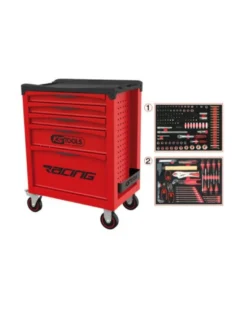 Servante atelier, Racing, 5 tiroirs + 184 outils inclus - KSTOOLS