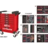 Servante d’atelier, rouge, 7 tiroirs, 337 outils - KS TOOLS