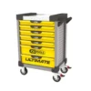 Servante d’atelier, vide, jaune et gris, 7 tiroirs - KS TOOLS