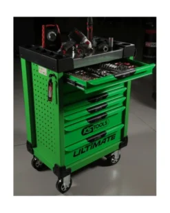 Servante d’atelier, vide, verte, 7 tiroirs - KS TOOLS