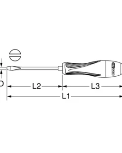 Tournevis fente, 4 mm, L.100 mm - KS TOOLS