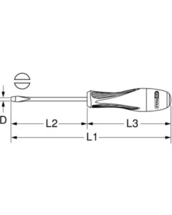 Tournevis fente, 10 mm, L.200 mm - KS TOOLS