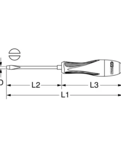 Tournevis fente, 4 mm, L.150 mm - KS TOOLS
