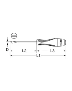 Tournevis isolé, fente, 1000V - Kstools