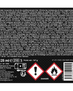 Traitement climatisation voiture, clim net, 125ml - Ecotec