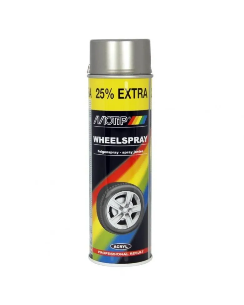Vernis jantes, couleur acier, acrylique, 500 ml - MOTIP
