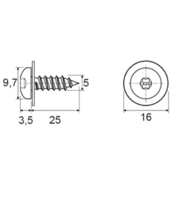Vis matériaux tendres 4,5 x 21 mm pour bouclier et carter d’aile/pare-boue - Restagraf