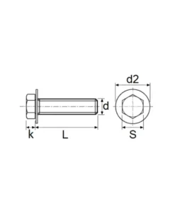 Vis tête H, M6-1.00 x 20 mm, 12pcs - Restagraf