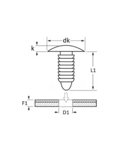 Agrafe de garnissage, ø10.2 mm, 15pcs - Restagraf