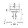 Agrafe panneau de porte, ø8-8.3 mm, 7pcs - Restagraf