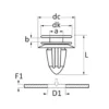 Agrafe panneau de porte, ø8.2 mm, 25pcs - Restagraf