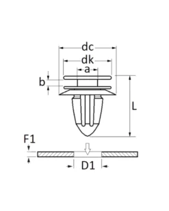Agrafe panneau de porte, ø8.2 mm, 25pcs - Restagraf