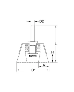 Brosse boisseau, acier, 0.3 mm, Ø75 mm - Kstools