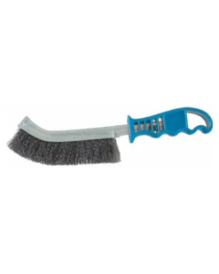 Brosse métallique, convexe fil acier, manche PVC, 250mm, – Sodise