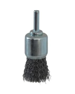 Brosse pinceau, fil acier ondulé 25mm, tige 6mm – Sodise