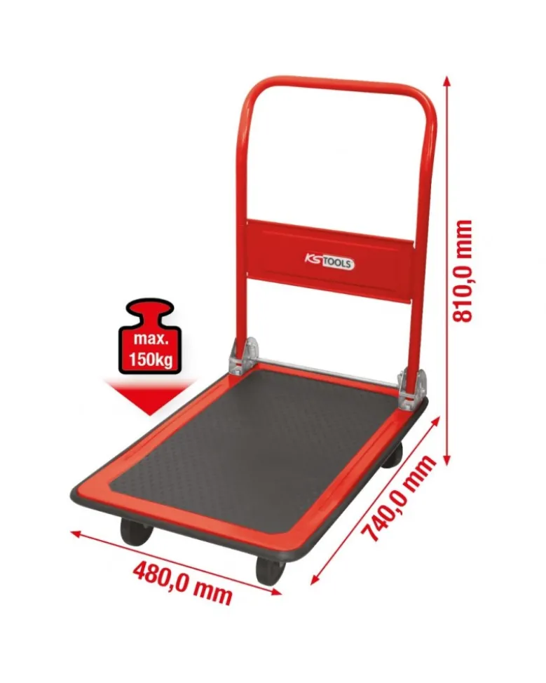 Chariot de manutention charge lourde, pliable (800.0015) - KS TOOLS