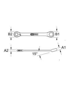 Clé à cliquet, réversible, 1/4" (503.4691) - KS Tools