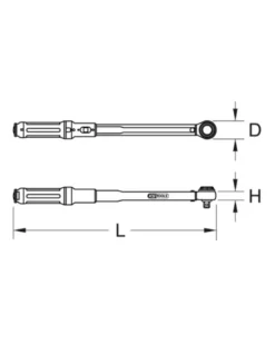 Clé dynamométrique, Ergotorque, 1”, 200-1000 Nm - KSTOOLS