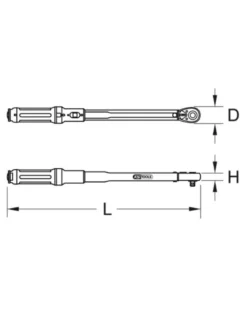 Clé dynamométrique, 1/2”, 80-420 Nm - Kstools