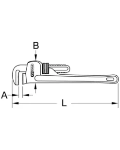 Clé serre tube, stillson, L.1200 mm - Kstools