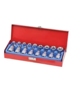 Coffret douilles, embouts torx 1/2", 17 pièces – SODISE