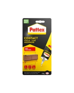 Colle contact néoprène gel Caoutchouc Plastique Cuir Bois 125ml - Pattex