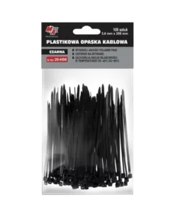 Collier de serrage plastique, noir, 3.6x250mm, 100pcs - MA professional