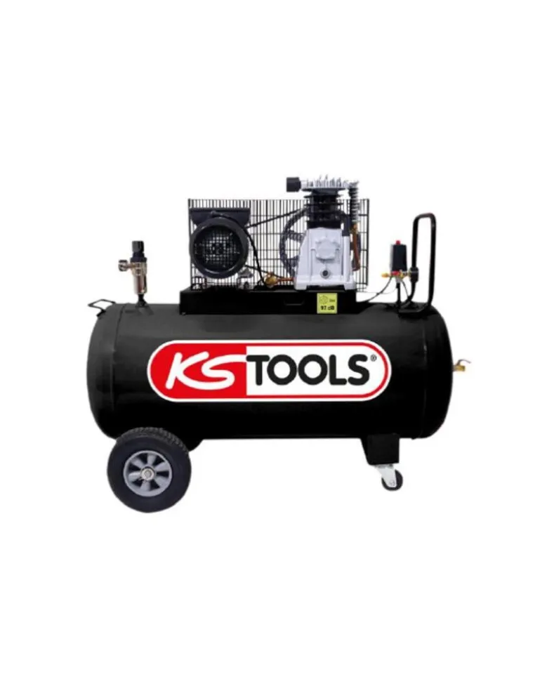 Compresseur, sur cuve, 200 L, 10 bar, 3 CV, 220 V Mono - KS TOOLS