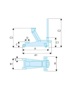 Cric hydraulique, 3 tonnes - Facom