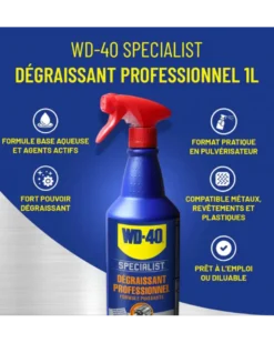 Dégraissant professionnel, formule puissante, 1 litre - WD-40
