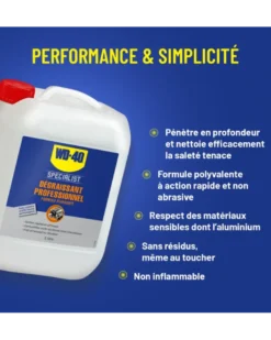 Dégraissant professionnel, formule puissante, 5 litres - WD-40