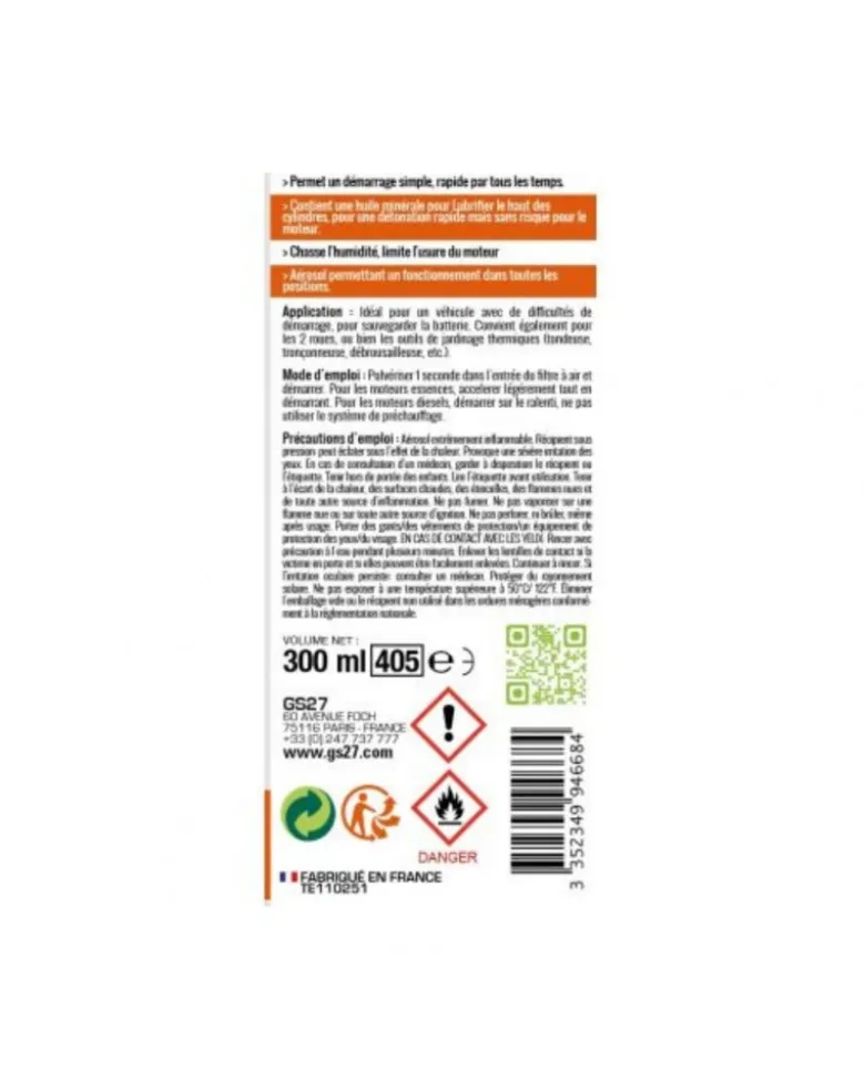 Démarrage Express, 300ml - GS27