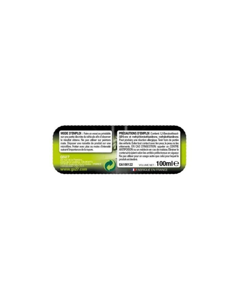 Efface rayures profondes, 100ml - GS27