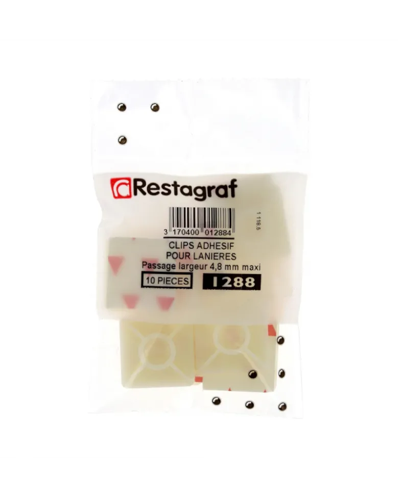 Embase adhésive, 27x27mm, 10pcs - Restagraf