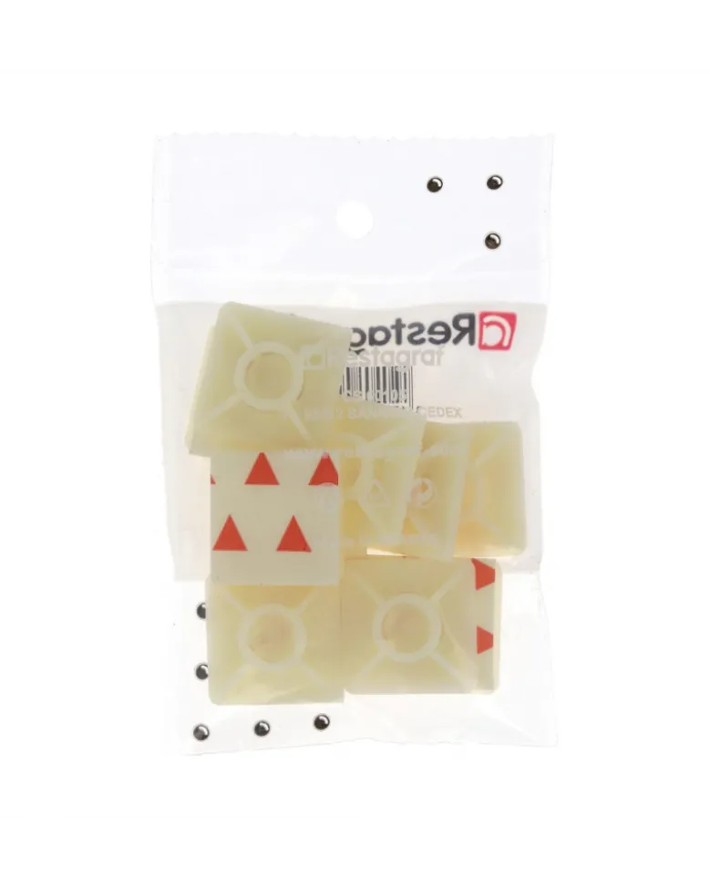 Embase adhésive, 27x27mm, 10pcs - Restagraf