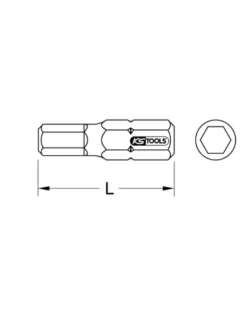 Embout tournevis à frapper 6 pans, 5/16'' - 12 mm (911.5130) - KS TOOLS