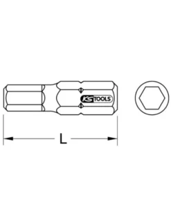 Embout tournevis à frapper 6 pans, 5/16”, 8 mm (911.5128) - KS TOOLS