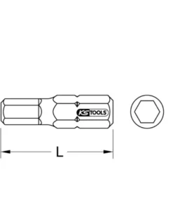 Embout tournevis à frapper 6 pans, 5/16”, 7 mm (911.5127) - KS TOOLS