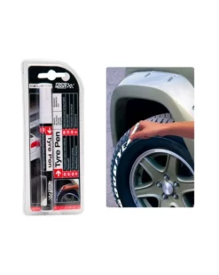 Feutre pneu, stylo peinture blanc - 5 ml