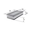 Filtre à air MECAFILTER ELP9562 adaptable PSA