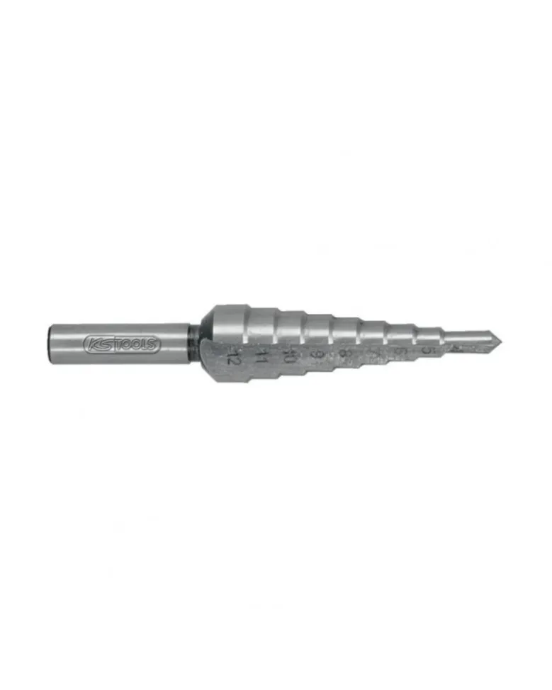 Foret étagé, HSS pour tôles, 4 à 12mm – Kstools