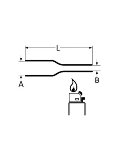 Gaine thermorétractable, adhésive, ø12 x 1200 mm (4 x 1200 après rétreint) - Restagraf