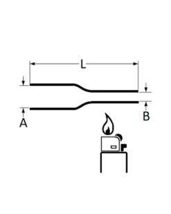 Gaine thermorétractable, ø4,8 x 100 mm (2,4 x 100 après rétreint), 10 pcs - Restagraf